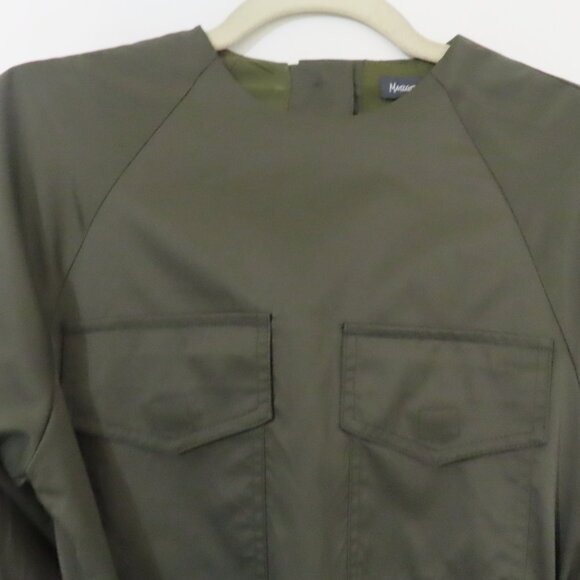 NWOT Margot & Clemence Khaki Green Utility Dress - Picture 4 of 7